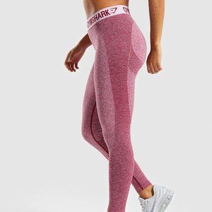 Gymshark Flex Leggings - Beet Marl/Chalk Pink